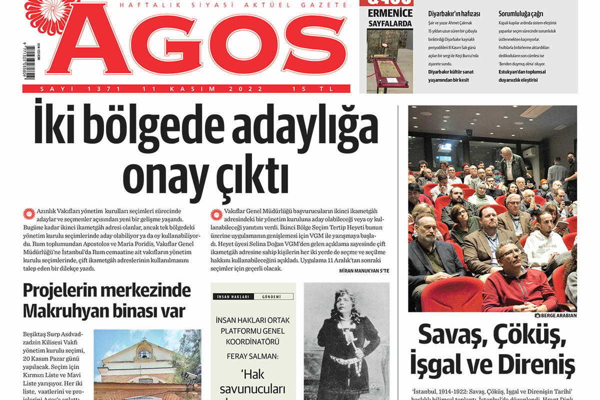 Agos yeni sayısıyla bayilerde